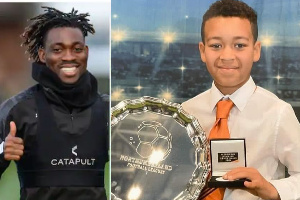 Christian Atsu’s 9-year-old son wins Player of the Year in Northumberland Football League