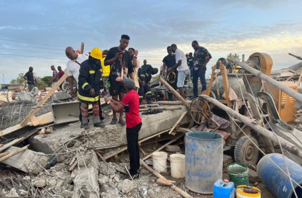 One feared dead after being trapped in collapsed storey-building at Madina