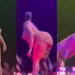 Heavily-pregnant woman twerks at event amidst a cheering crowd
