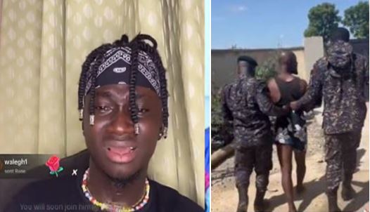 Kuami Eugene lookalike cries over the arrest of his friend (Video)