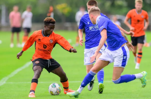 Mathew Anim-Cudjoe scores, win a penalty for Dundee United in pre-season match against Queen of the South