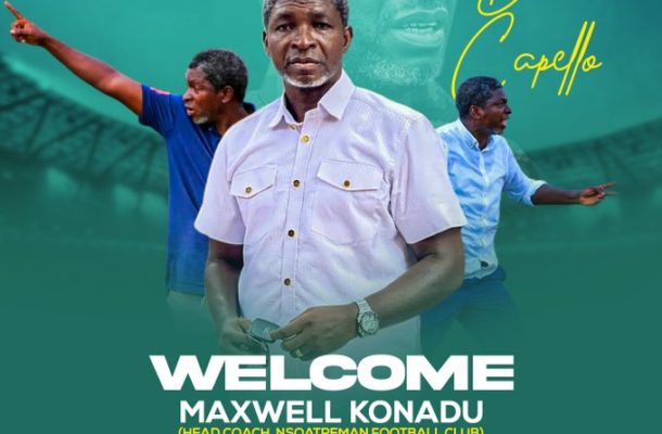 OFFICIAL: Maxwell Konadu appointed new coach of Nsoatreman FC