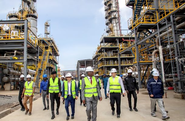 Trade Minister impressed with works at Sentuo Oil Refinery as he pays working visit to project site