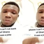 Please I can't rob Bank of Ghana – Man in viral video makes U-turn