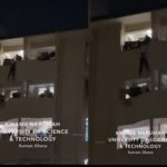 VIDEO: KNUST student attempts to commit suicide by jumping from Brunei hostel top floor