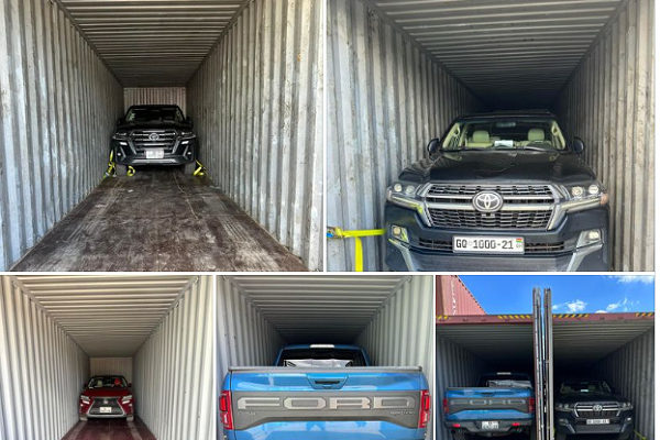 Accra to London by road: Cars used for the expedition shipped to Ghana