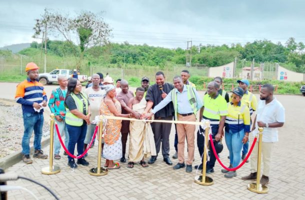 Anglogold Ashanti commissions 1.4 concrete pavement road in Obuasi