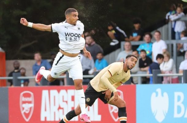 Kwesi Appiah's two goals compete for Boreham Wood FC's Goal-Of-The-Month award