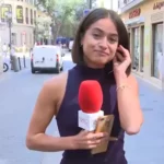Man arrested after touching Spanish reporter during live broadcast