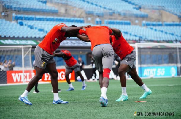 PHOTOS: Black Stars hold final training session before Mexico clash on Sunday