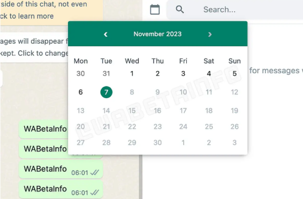 WhatsApp Unveils Convenient Date-Based Message Search Feature