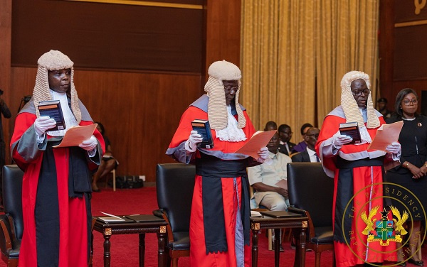 Akufo-Addo swears in 3 new Supreme Court judges