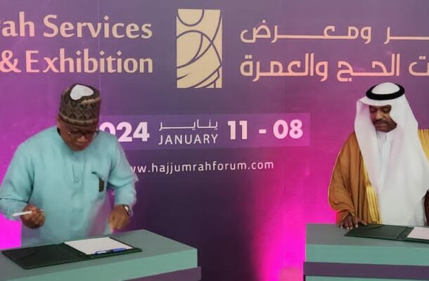 Hajj Board Chairman signs agreement with Saudi Hajj Ministry to confirm Ghana's participation in 2024 Hajj