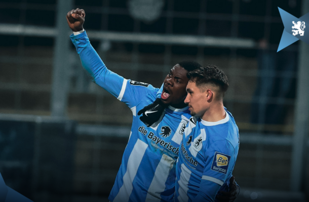 Leroy Kwadwo finds the net in 1860 München's draw with Sandhausen