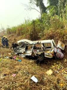 Two killed in accident on Kumasi-Accra Highway [Photos]