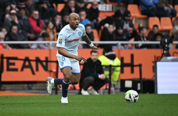 Andre Ayew scores in Le Havre's French Cup defeat to RC Strasbourg