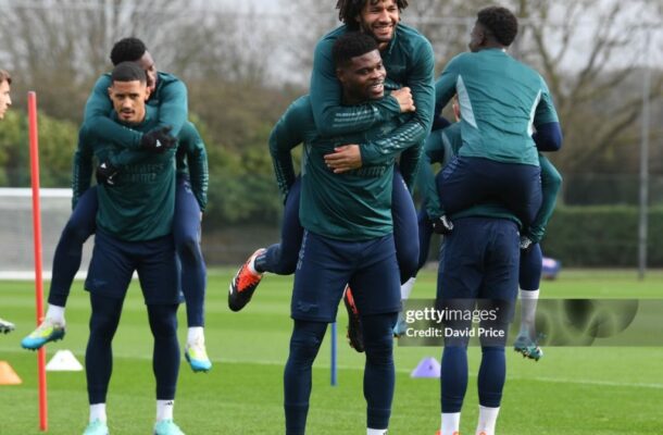 Thomas Partey returns to training ahead of Arsenal's Champions League clash