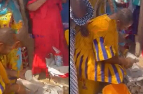 Parliamentary candidate peels cassava during house-to-house campaign [Video]