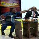 My lawyers will write to you – Stephen Amoah tells Sam George after he playfully hit his head on live TV [Watch]