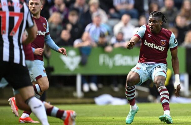 Kudus Mohammed scores in West Ham's defeat to Newcastle