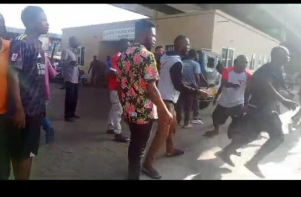 Driver, another arrested for slapping a Police officer at Kasoa [Photos]