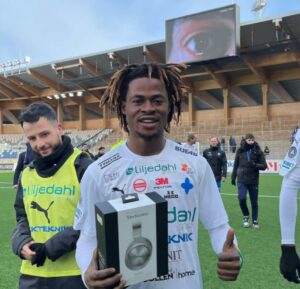 Ghanaian sensation Frank Agyei Jr shines in IFK Värnamo win over Sirius with MoTM award