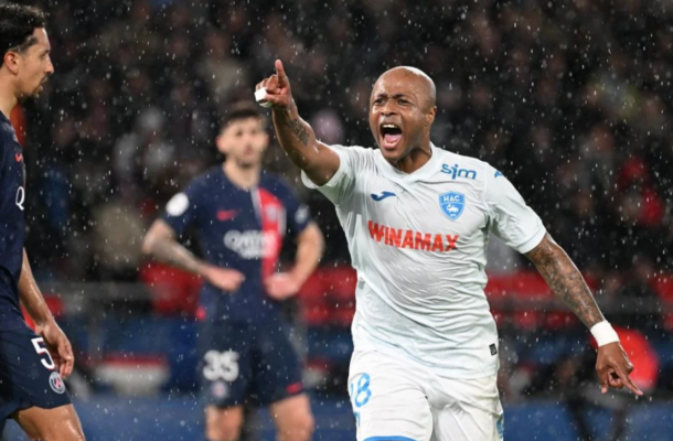 Le Havre's Andre Ayew revels in scoring against PSG