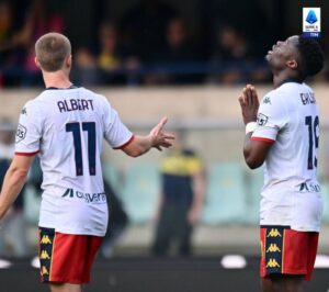 VIDEO: Caleb Ekuban scores crucial goal as Genoa defeat Hellas Verona