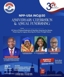 NPP-USA to re-affirm its commitment to Bawumia’s victory at its 30th Anniversary