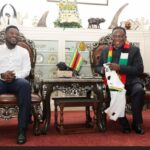 Asamoah Gyan holds productive meeting with Zimbabwean President