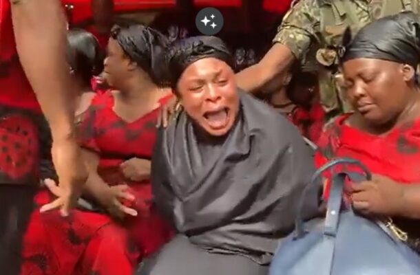 John Kumah’s wife weeps uncontrollably at his funeral [Video]