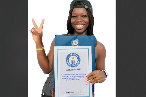 GWR: Wash-car-a-thon record holder, Felicity Asantewaa receives official certificate from World Records Office