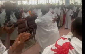 How Mahama was received at Stephen Adom Kyei-Duah's church