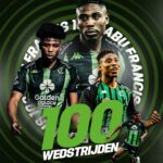 Abu Francis reaches 100 games for Cercle Brugge