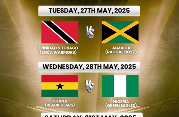 Ghana, Nigeria, Jamaica and Trinidad and Tobego to clash in 2025 Unity Cup in London