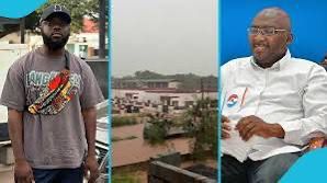 Kwadwo Sheldon gets surprise call from Dr Bawumia after flood damage