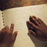 Visually-impaired students in Central Region Sit 2025 BECE using braille