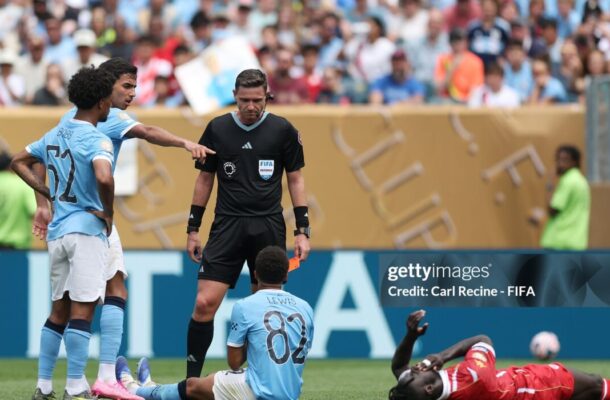 VIDEO: Watch Man City's Rico Lewis' foul on Samuel Obeng that saw him see red in Club World Cup