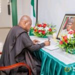 Okudzeto Ablakwa signs book of condolence in honour of late Nigerian President Muhammadu Buhari