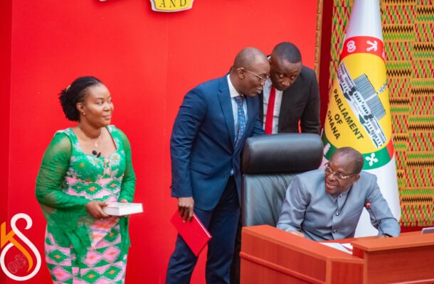 VIDEO: Speaker Bagbin urges newly sworn-in MP Ewurabena Aubynn to uphold public trust