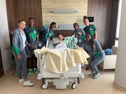 WAFCON 2024: Nigeria's Super Falcons visit Banyana star Gabriela Salgado at hospital to show solidarity with the defender