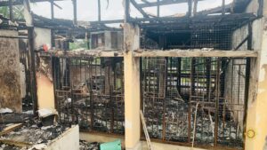 PHOTOS: Fire destroys house in Akosombo’s community 1