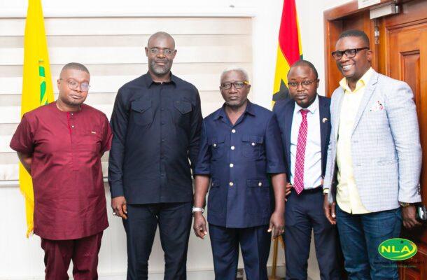 Director-General of the Liberian National Lottery Authority and team pay working visit to NLA Ghana