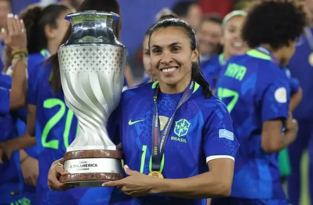 Marta's last gasp equalizer inspires Brazil to clinch a record ninth Copa America Femenina title against Colombia