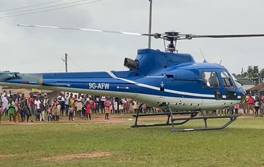 VIDEO: Helicopter makes emergency landing in Ajumako Kokoben