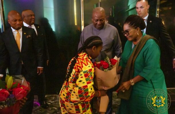 Mahama and Lordina arrive in New York for UN General Assembly