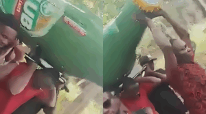 VIDEO: Ghanaian man buried in beer-shaped coffin sparks social media frenzy