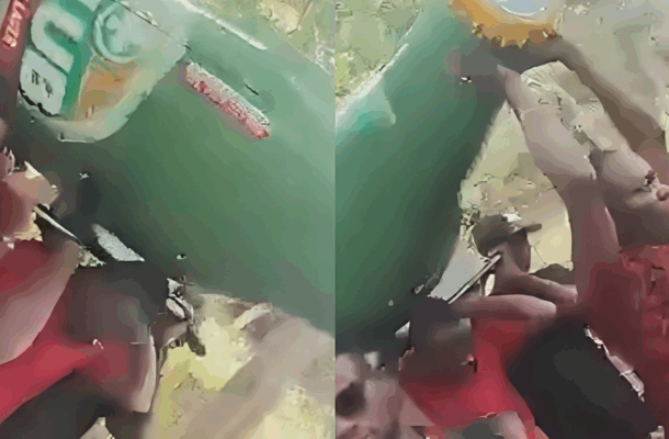 VIDEO: Ghanaian man buried in beer-shaped coffin sparks social media frenzy