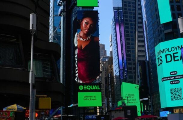 Gyakie’s after midnight project lights up Times Square under Spotify’s EQUAL campaign