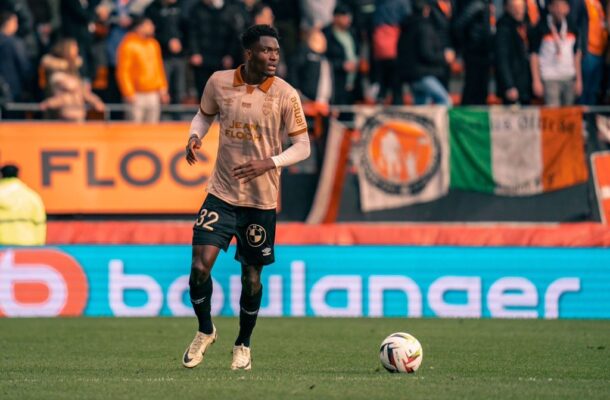 Ghanaian defender Nathaniel Adjei makes injury return for FC Lorient